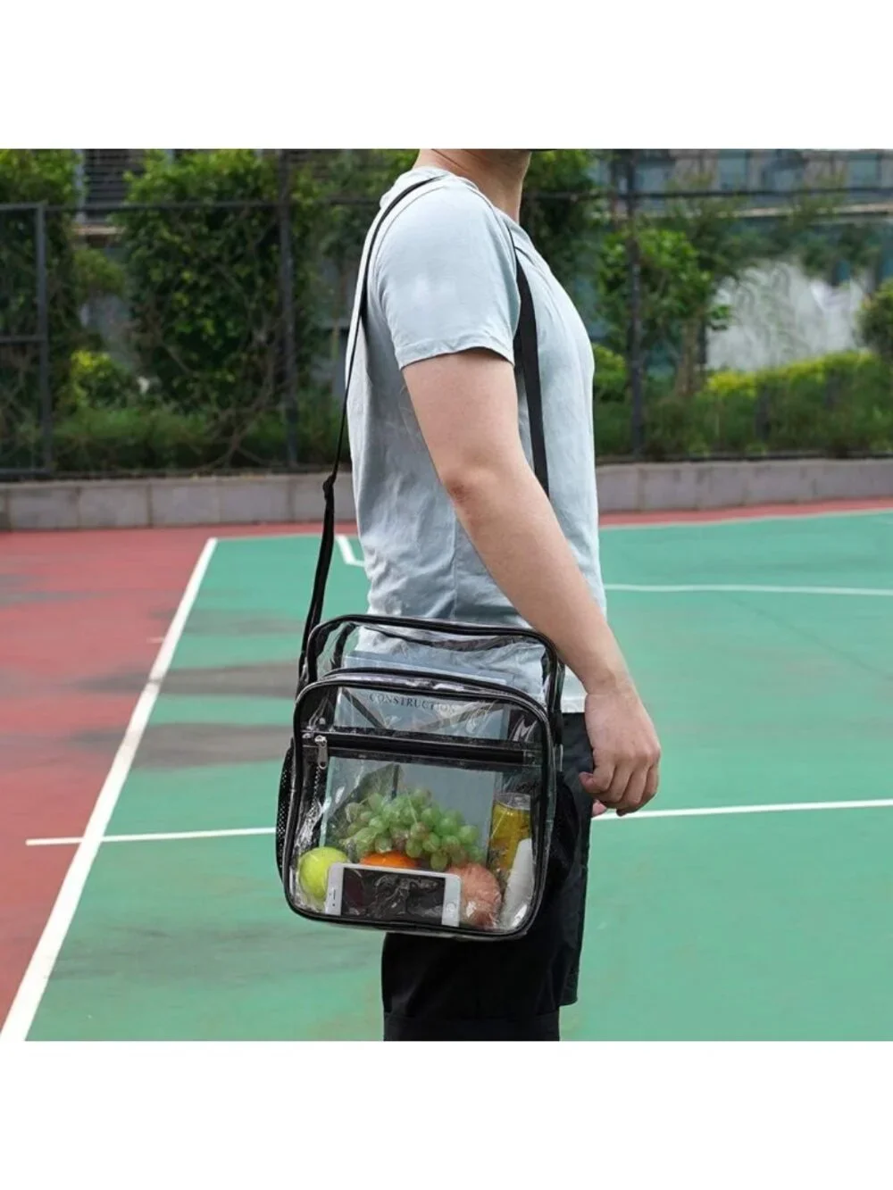 Stadium Approved Clear Crossbody Bag - Adjustable Strap for Concerts & Sports